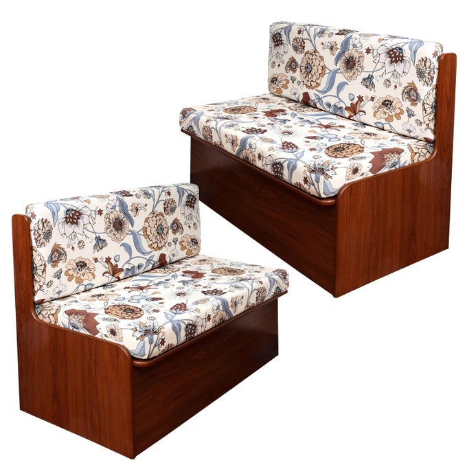 2 SETS RV DINETTE CUSHION COVERS PRINTED CAMPER CUSHION SLIPCOVER STRETCH 2 SEAT SOFA CHAIR COVER FURNITURE PROTECTOR FOR RV CAMPER CAR BENCH 2 BACKREST COVERS 2 BENCH COVERS08