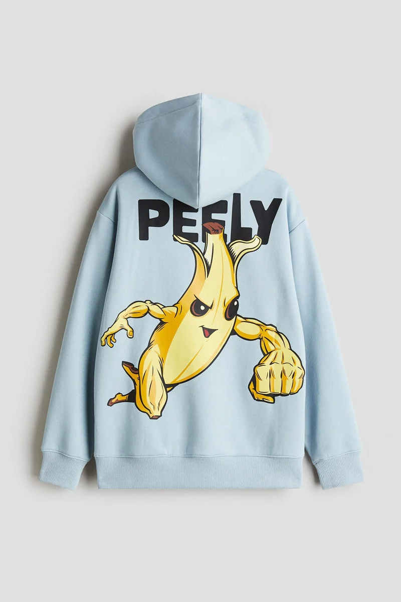 H&M Motif-detail zip-through hoodie