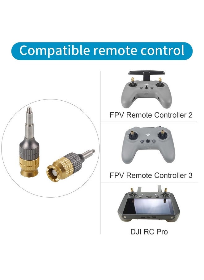 Hanatora - Extension Joystick Stick For Dji Fpv Remote Controller 3 2,Neo,Avata 2,Rc Pro,Aluminum Metal Control Extender Joysticks,Long Thumb Sticks Replacement Accessories - Image 1