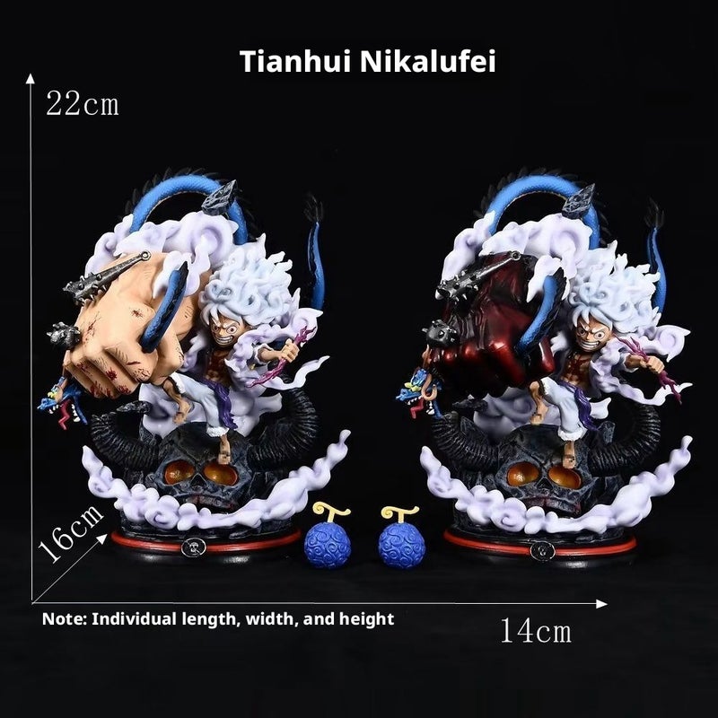 One Piece Gear5 Nika Luffy Resin Statue with Light Base - Image 1