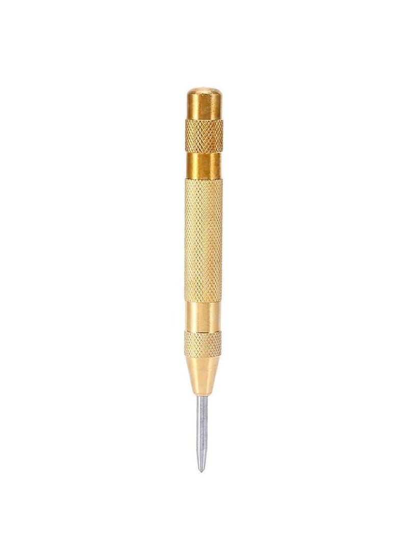 DIY Crafts DIY Crafts Automatic Center Punch 5 inch Brass Spring Loaded Center Hole Punch with Adjustable Tension Hand Tool for Metal or Wood Usually Used To Mark The Center Of A Point  - Image 5