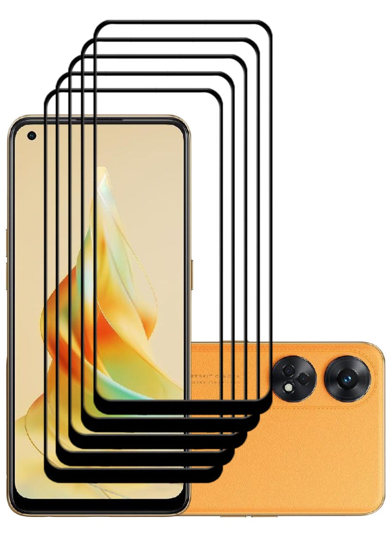 ACLIX 5 Pieces Antistatic ESD Dustproof Premium Quality High Definition Tempered Glass Screen Protector Designed For Oppo Reno8 T - Image 1