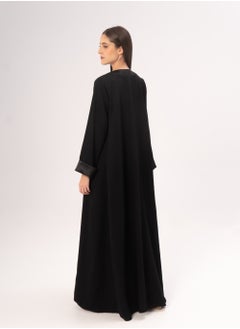 Hadiyath Al Madinah Black Sultana Open Abaya - HM  - Image 2