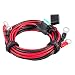 YCIND 38 Ring Eyelet Terminal Battery Boost Cable Heavy Duty 30A Fuse 12V24V 12AWG Cord 6Ft - Image 2