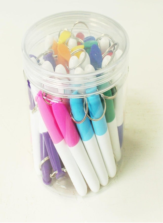إس كي كي ستيشناري مجموعة أقلام تحديد صغيرة قابلة للمسح الجاف من SKKSTATIONERY، 36 قطعة، مع حلقة مفاتيح، أقلام سبورة بيضاء، أقلام تحديد 3.5 بوصة، أقلام تحديد - Image 2