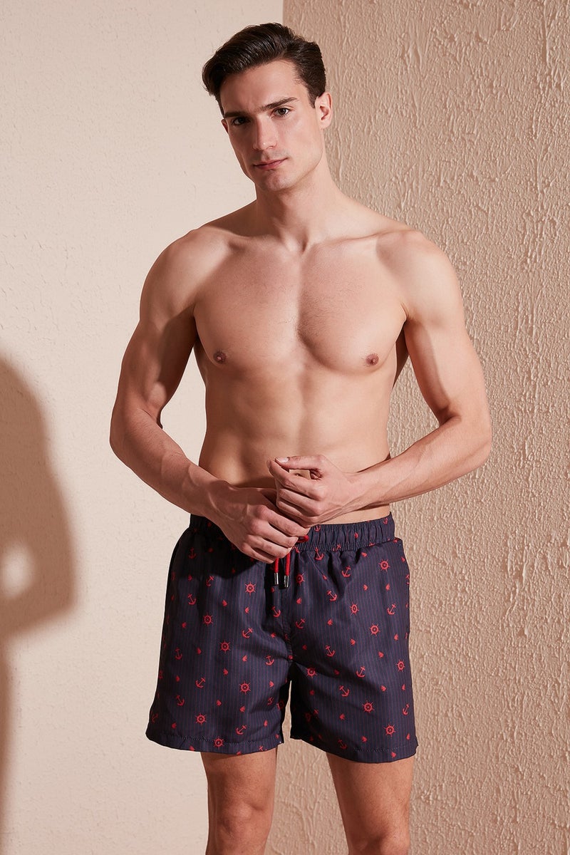 Buratti Patterned Swim Shorts with Waistband Pocket Swimsuit Short Men's Swimsuit Short 380M427  - Image 2