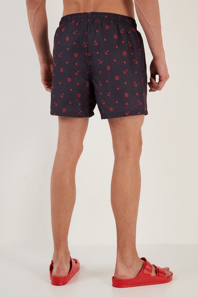 Buratti Patterned Swim Shorts with Waistband Pocket Swimsuit Short Men's Swimsuit Short 380M427  - Image 5