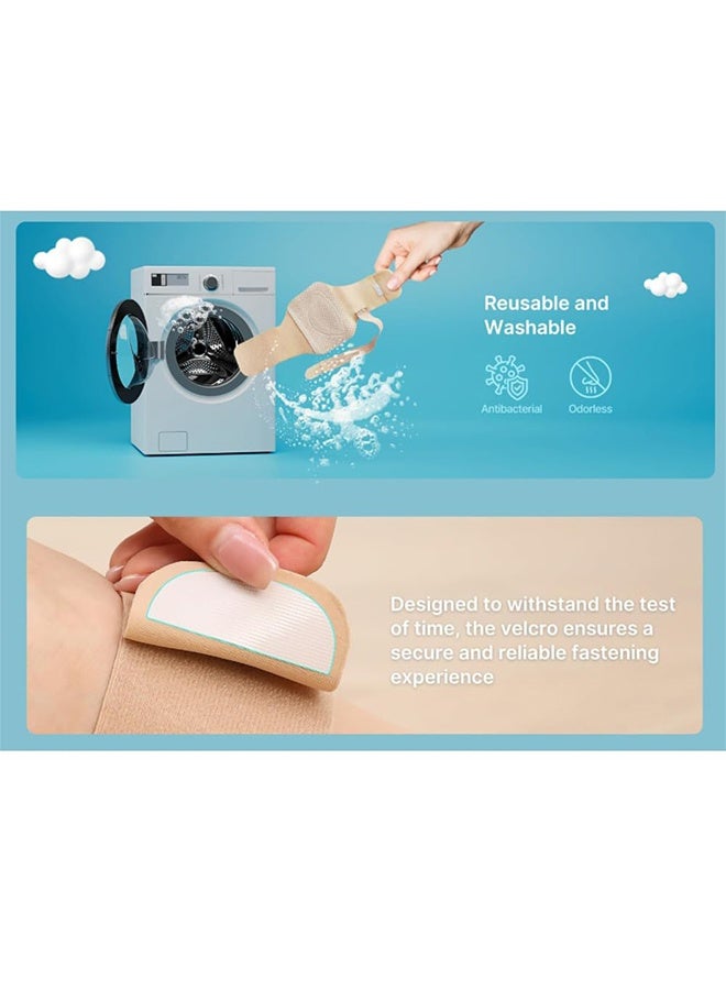 HAVEN Arch Support Braces, Upgraded Non-Slip Wearable Arch Support, Built-in Orthotics, Adjustable Bands, Gel Pads for Flat Feet High & Fallen Arch Unisex (Skin Color) - Image 5