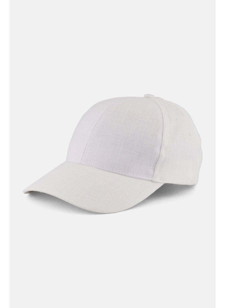 Jack Jones Men Solid Adjustable Cap, White  - Image 1