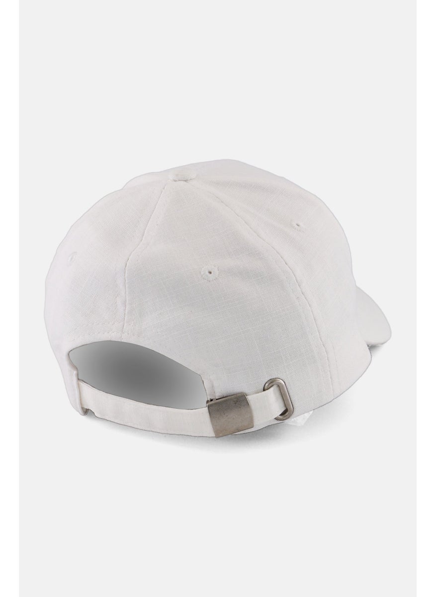 Jack Jones Men Solid Adjustable Cap, White  - Image 2