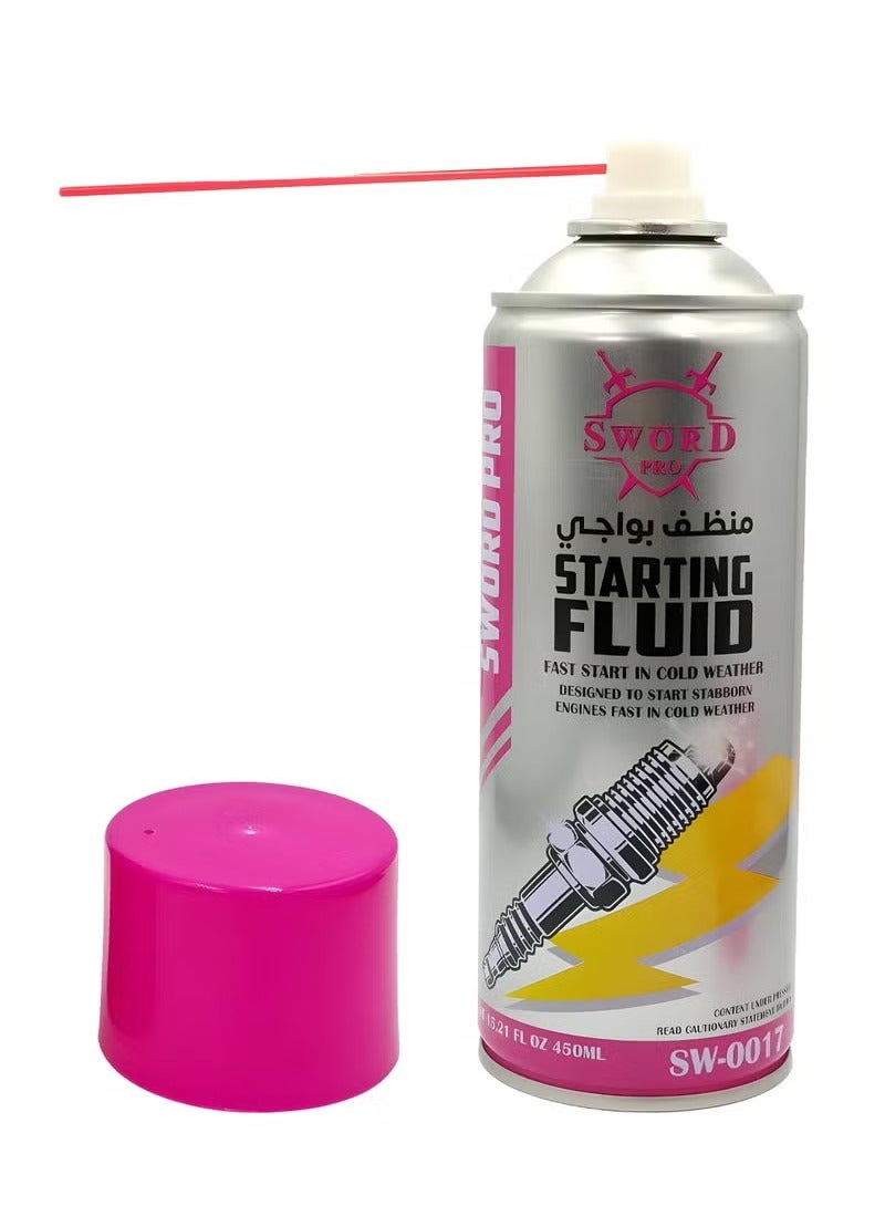 SWORD PRO Starting Fluid Combo Pack – 3 x 450ml Cans – Fast Start in Cold Weather – Engine Starting Aid for Petrol & Diesel Vehicles – Spark Plug Cleaner – Heavy Duty Formula – SW-001 - Image 3