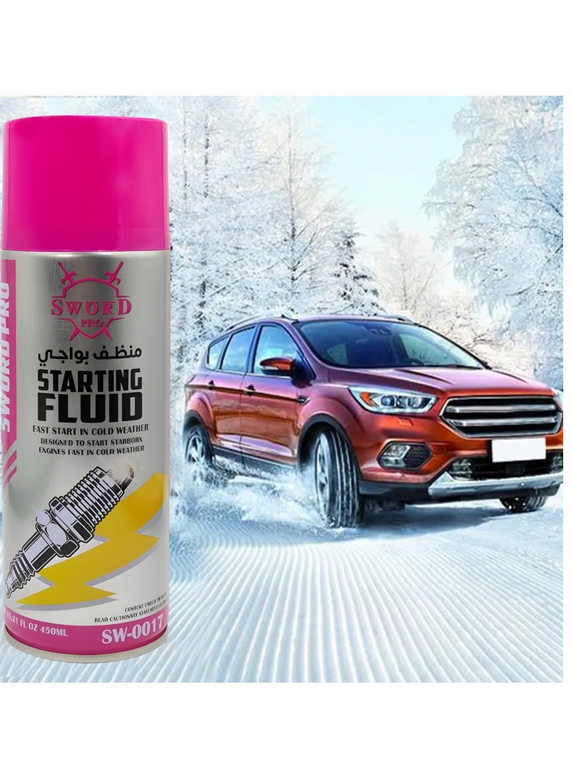 SWORD PRO Starting Fluid Combo Pack – 3 x 450ml Cans – Fast Start in Cold Weather – Engine Starting Aid for Petrol & Diesel Vehicles – Spark Plug Cleaner – Heavy Duty Formula – SW-001 - Image 4