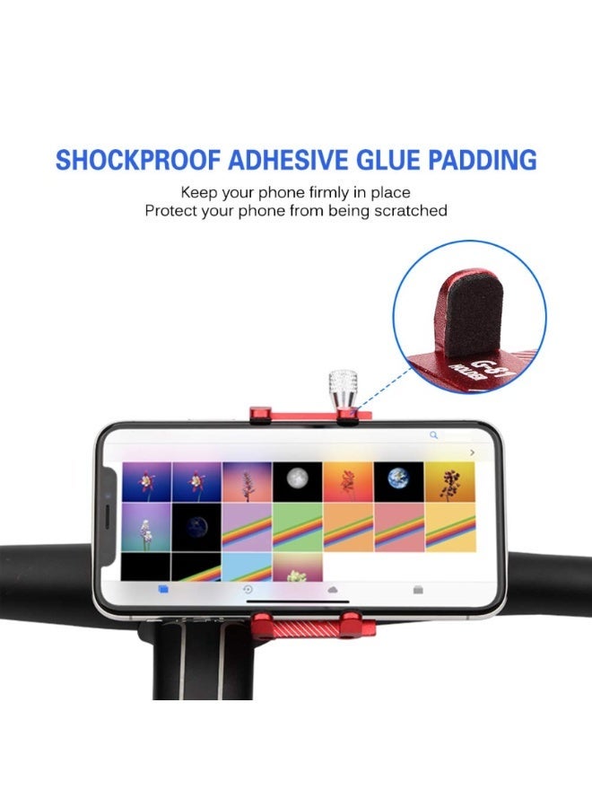 GUB Aluminum Bike Phone Mount Holder Adjustable Handlebar Mobile Stand 360 Rotation Anti Slip Clamp Fits 3.5 To 6.2 Inch Smartphones Black - Image 2