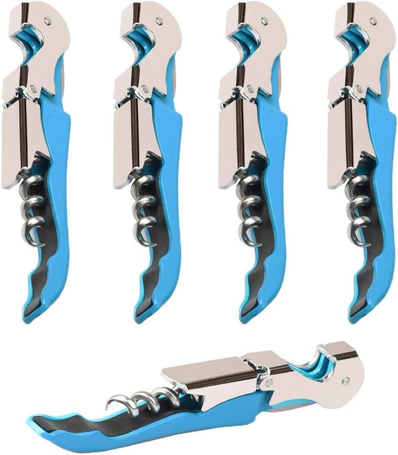 Kit-Home Professional Waiter Corkscrew Wine Openers Set, Heavy Duty Stainless Steel Hinges Wine Key for Restaurant Waiters, Sommelier, Bartenders - Image 1