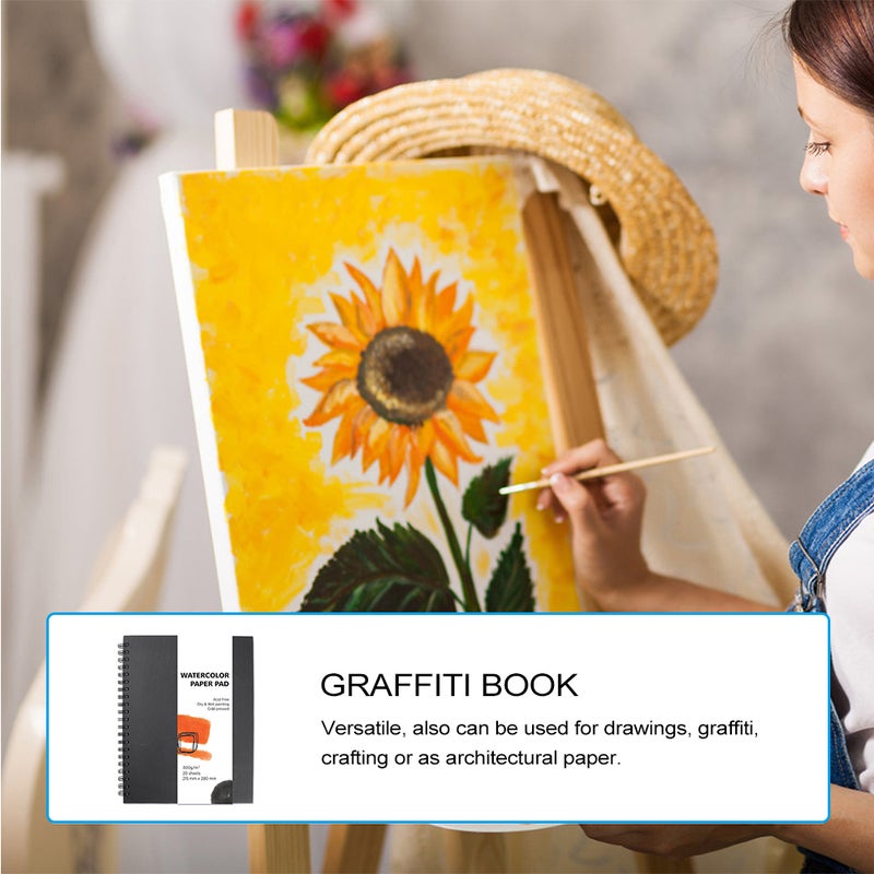 2pcs Water Color Painting Book Portable Coil Watercolor Paper Pad Drawing Book - Image 3