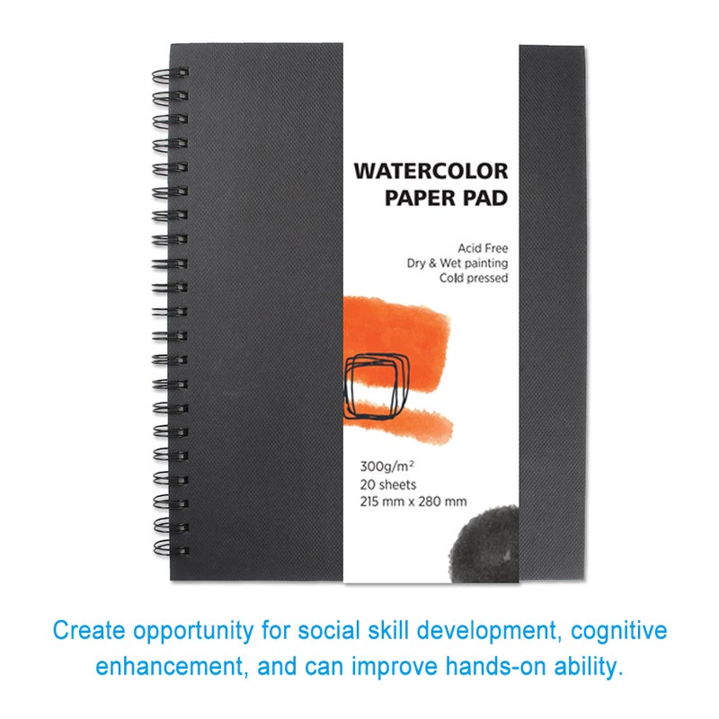 2pcs Water Color Painting Book Portable Coil Watercolor Paper Pad Drawing Book - Image 4