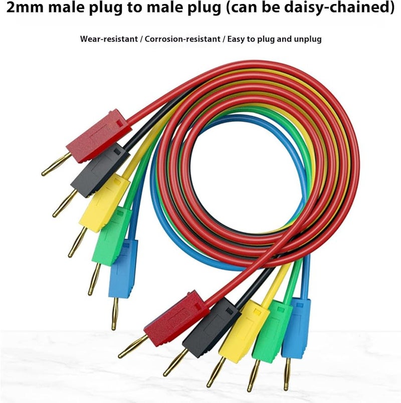 Red Gold Plated Banana Plugs Test Leads 2mm Layer Lift Erosion Resist High Current 10A 600V - Image 3