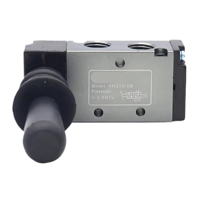 4H310 10 5 2 صمام يدوي هوائي ذو اتجاهين مع تحكم يدوي وتركيبات 8 مم - Image 1