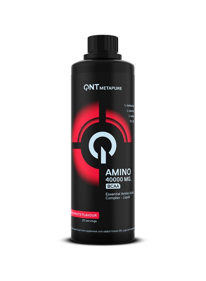 QNT AMINO LIQUID 40000 MG | 500ML | Red Fruit |  19 Amino Acids & BCAA for Recovery - Image 1