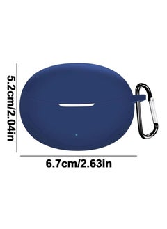 Generic OnePlus Buds Pro 3, Soft Silicone Protective Shockproof Case with Keychain for OnePlus Buds Pro 3 blue  - Image 2
