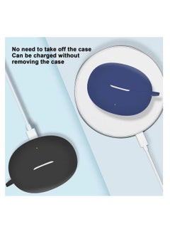 Generic OnePlus Buds Pro 3, Soft Silicone Protective Shockproof Case with Keychain for OnePlus Buds Pro 3 blue  - Image 5