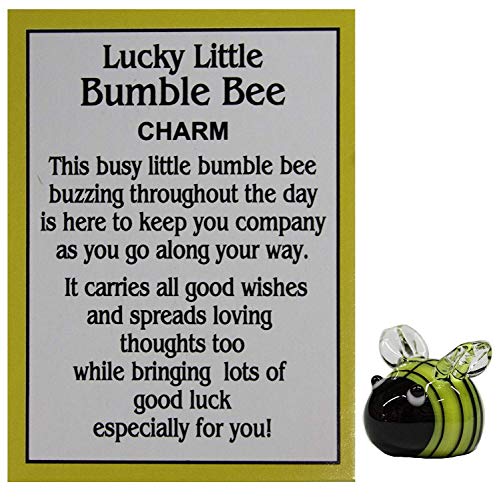 Ganz Lucky Little Bumble Bee Charm with Story Card yellow - Image 1