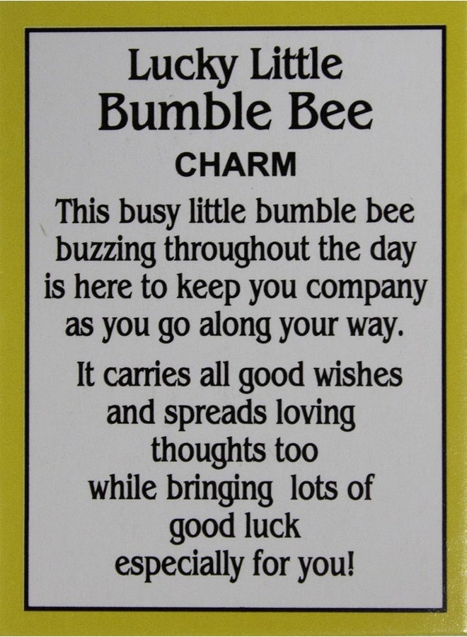 Ganz Lucky Little Bumble Bee Charm with Story Card yellow - Image 2