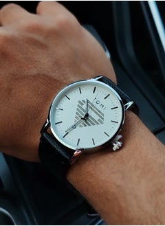 TOMI TOMI Watch With a Black Leather Strap With Analog Dials For Both Men And Women, In Addition To Displaying The Date On a Daily Basis  - Image 1