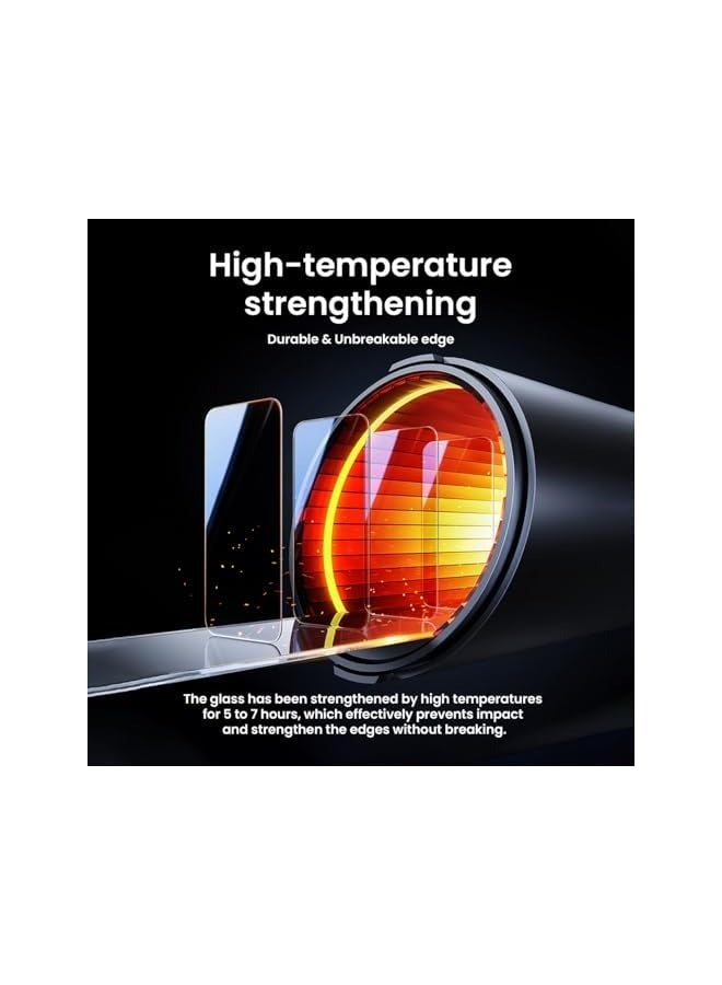 بروماس واقي شاشة iPhone 15 Pro للخصوصية الممتازة مقاس 6.1 بوصة، زجاج مقوى 9H عالي الدقة شفاف، مضاد للتجسس ومضاد للخدش، واقي زجاجي لهاتف iPhone خالٍ من الفقاعات مع صينية سهلة التركيب - Image 5