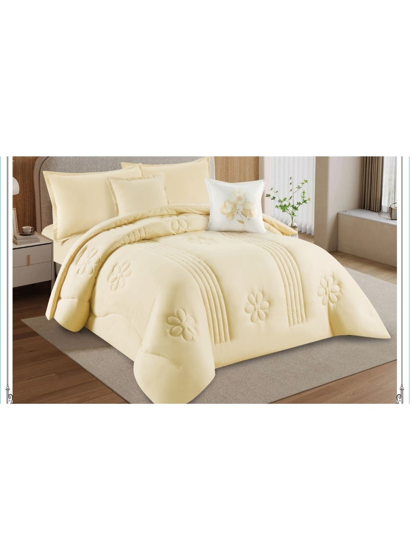 مون مفرش سرير نفرين فندقي فخم بتصميم حصري وجذاب من المايكروفايبر مقاس 220*240 سم - Image 1