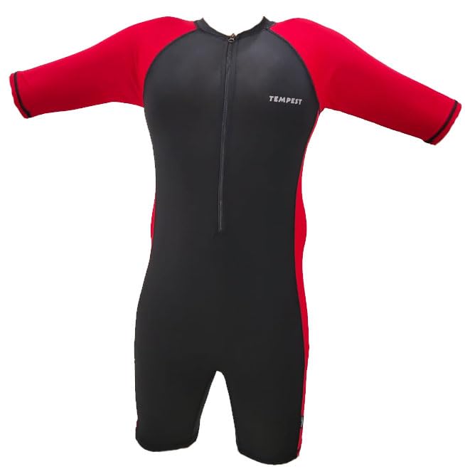 Tempest Girls's Lycra Stretchable Half Length Multipurpose Wear for Swimming CostumeI Diving I Cycling I Aerobics | Skating (Red, 13 Years-14 Years) - Image 4