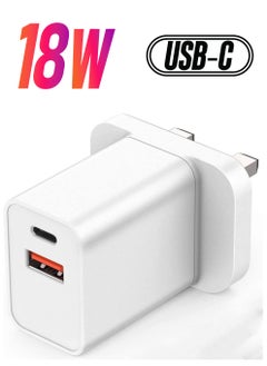 Generic 18W USB Fast Wall Charger Adapter Compatible with Apple iPhone 12/Pro/Max/Mini/SE/11/X XS, iPad Air/Pro, Samsung Galaxy S20/Note20/10, Huawei P40  - Image 1