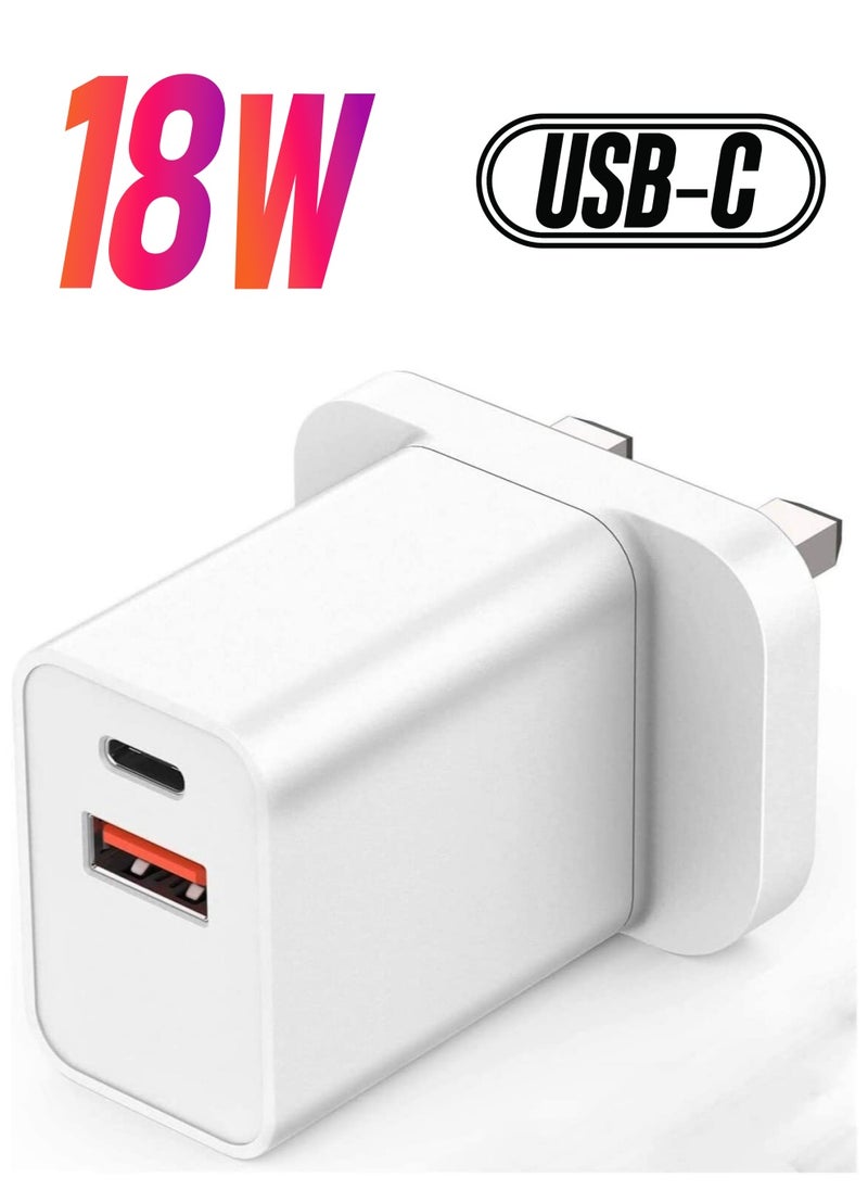 Generic 18W USB Fast Wall Charger Adapter Compatible with Apple iPhone 12/Pro/Max/Mini/SE/11/X XS, iPad Air/Pro, Samsung Galaxy S20/Note20/10, Huawei P40  - Image 1