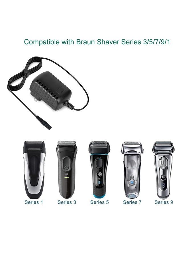 PDEEY Charger Replacement for Braun Series 9 7 5 3 1 Shaver, Power Supply Charging Cord 4 ft - - Image 2