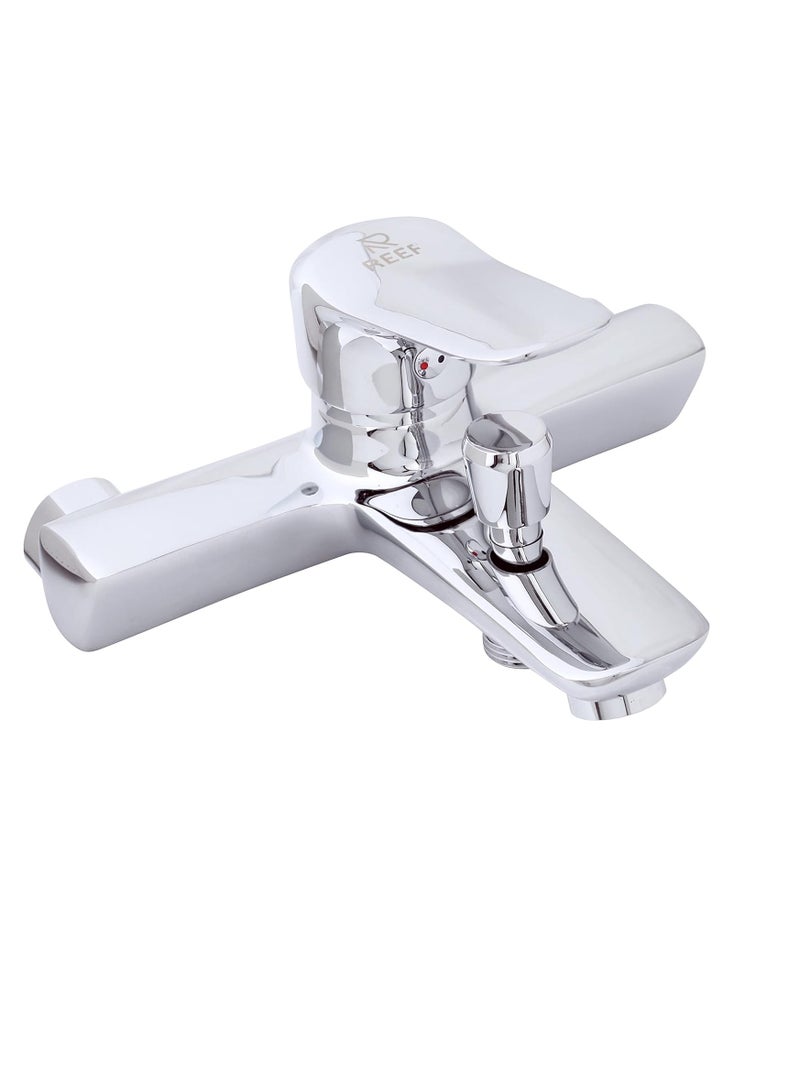 Reef REEF LOTUS Shower Mixer Faucet – Polished Chrome Finish | Single Lever Bathtub Mixer with Handheld Shower Head Set | Water-Saving Soft Flow | Modern Design  - Image 1