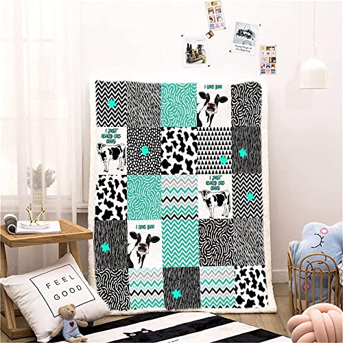 Belperan Cow Decor Bedding Throw - Soft Print Queen Size Blanket for Girls & Women - Valentine's Day Gift - 60"x80" (cow3) - Image 5