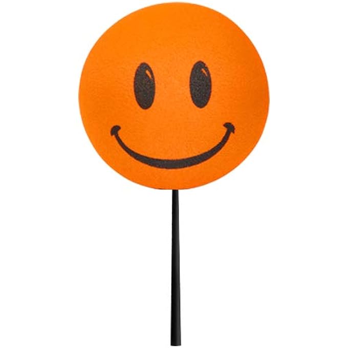 rayihni Orange Happy Face Car, Truck, and SUV Antenna Ball/Antenna Topper (Auto Accessory) - Image 2