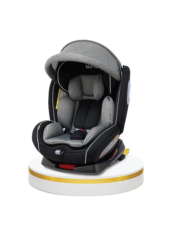 نورتر 4 In 1 Kids Ultra Car Seat With 360 Rotation, ISOFIX 9 Level, Adjustable Headrest And Canopy, 0 To 12 Years, Upto 36 Kg, Group 0+/1/2/3