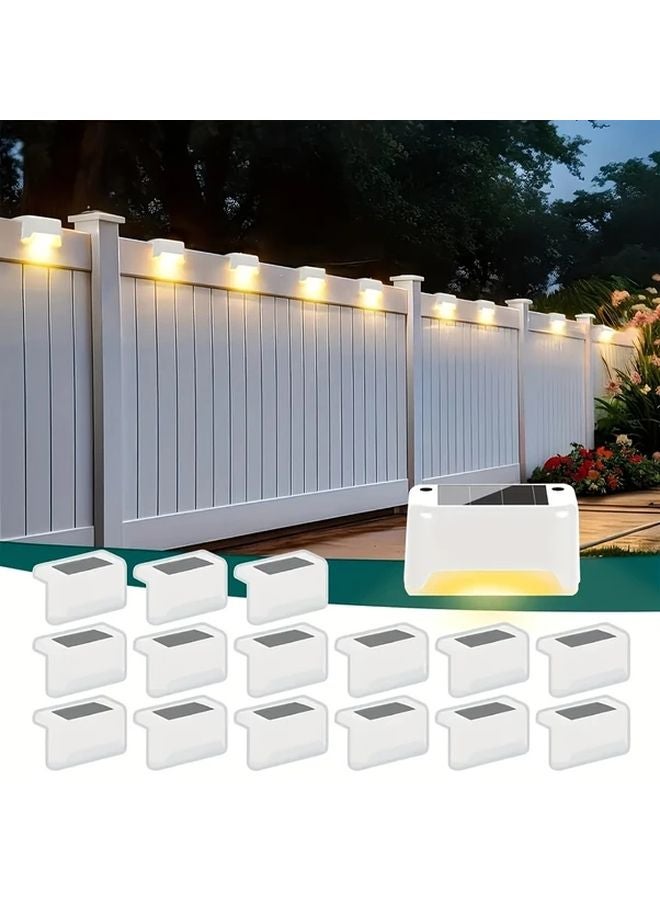 10pcs Brown Solar Outdoor Lights Garden Fence Deck Stair Decorative Lighting - Image 3