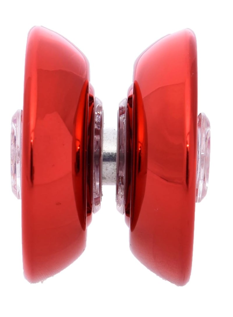 لعبة يويو دوارة معدنية عالية الجودة بتصميم لامع وسرعة عالية تضيف المزيد من التسلية للأطفال - لون أحمر - Image 2