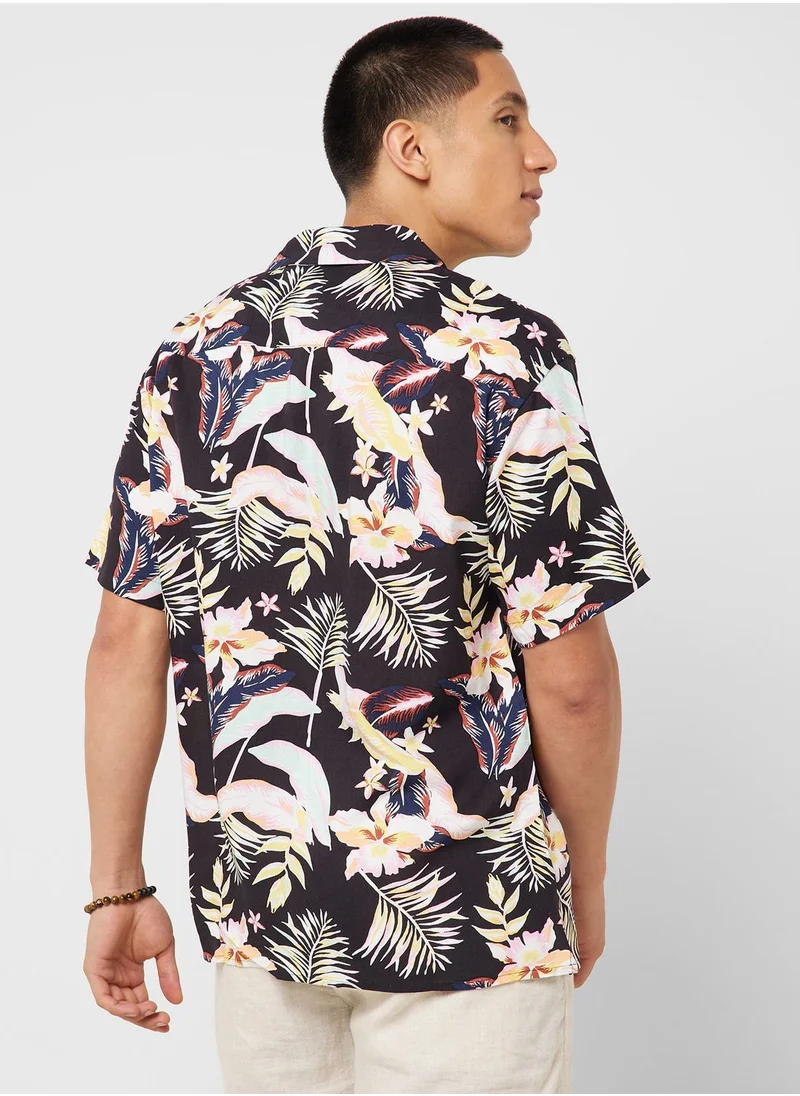 JACK & JONES Floral Printed Regular Fit Shirt