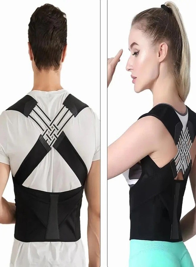 Posture Corrector for Women and Men, Adjustable Shoulder Posture Brace, Back Straightener Posture (Large) - Image 1