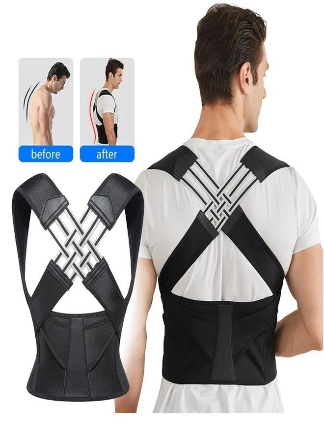 Posture Corrector for Women and Men, Adjustable Shoulder Posture Brace, Back Straightener Posture (Large) - Image 4