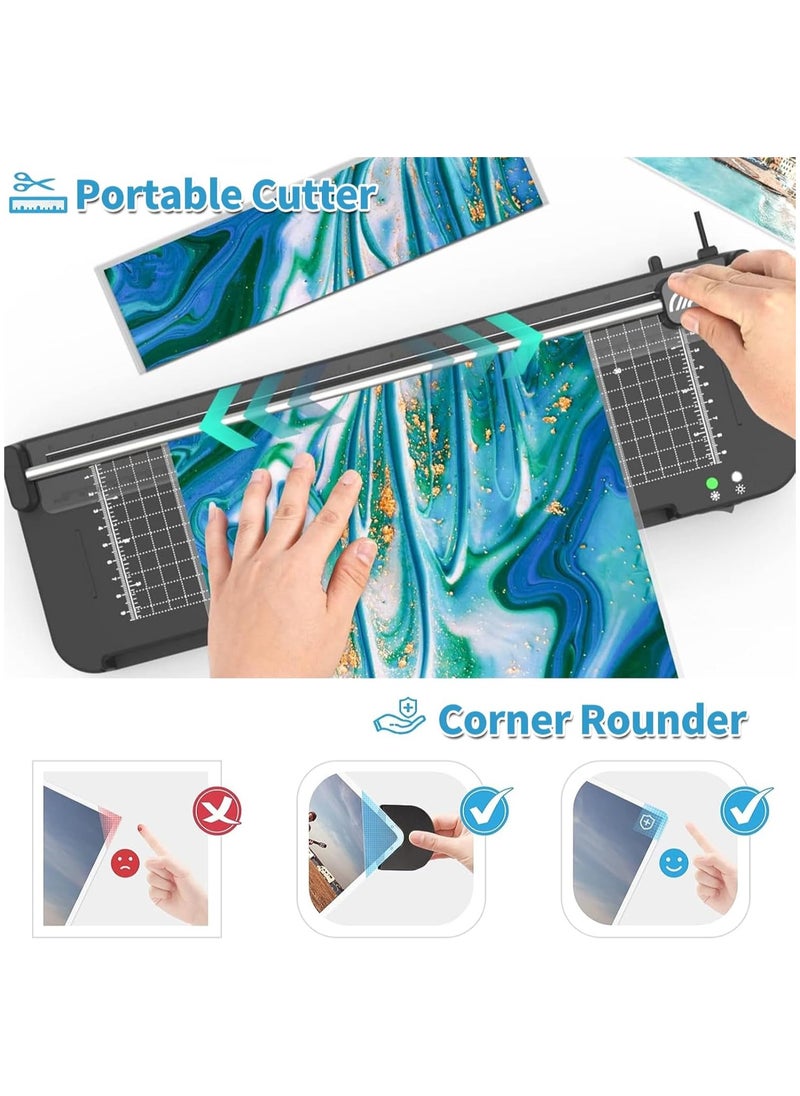 FN - FN A3 Laminator Machine – 5-in-1 Thermal Laminating Kit – 13-Inch Max Width – Hot & Cold Lamination – 90s Fast Warm-Up – 320mm/min High-Speed Laminating – 40 Pouches – Paper Trimmer – Corner Rounder – Hole Puncher – ABS Anti-Jam System – Ideal for Home, Office, School - Image 1