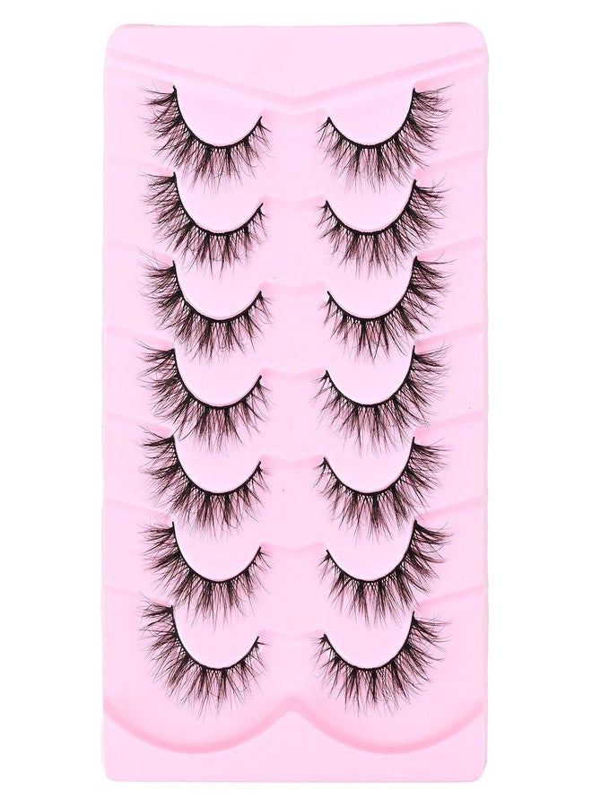 LASGOOS Manga Lashes Natural Look False Eyelashes Anime Lashes Fluffy Spiky 5-13mm 3D Volume Eyelashes Cosplay Fake Eyelashes Winged Look Like Individual Cluster 7 Pairs Reusable by LASGOOS ZR07 - Image 1
