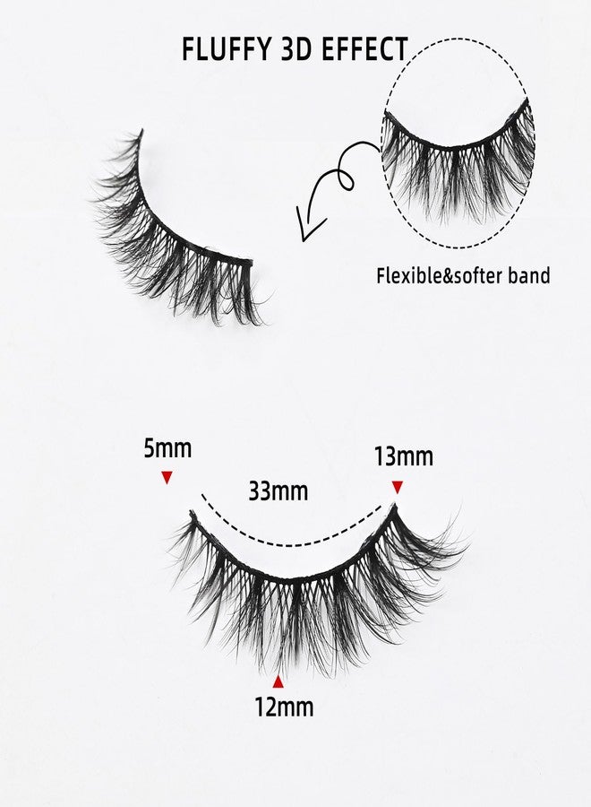 LASGOOS Manga Lashes Natural Look False Eyelashes Anime Lashes Fluffy Spiky 5-13mm 3D Volume Eyelashes Cosplay Fake Eyelashes Winged Look Like Individual Cluster 7 Pairs Reusable by LASGOOS ZR07 - Image 5