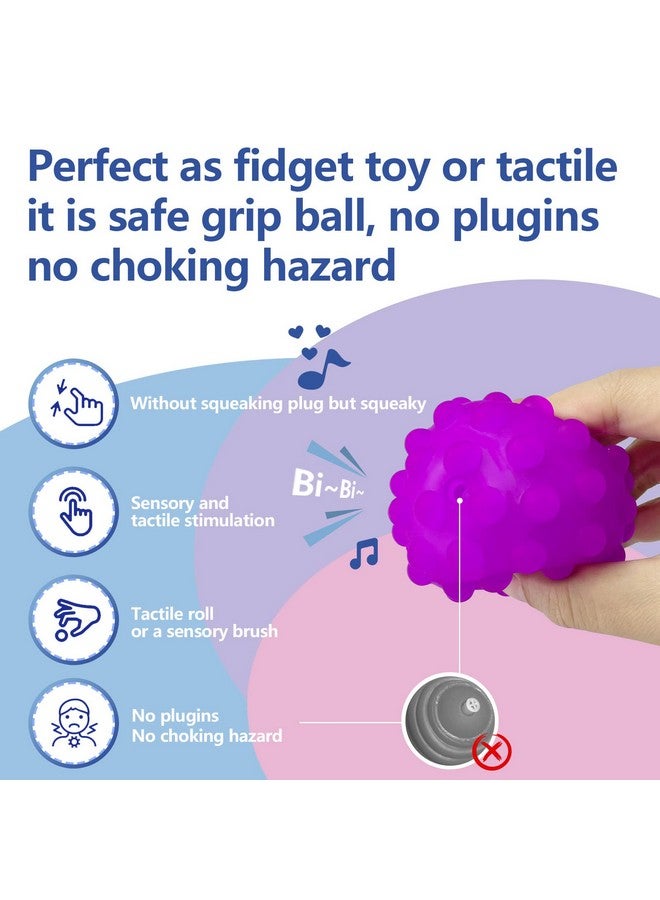 ROHSCE Baby Textured Multi Ball Set, 6pcs Colorful & Bright Child Touch Hand Ball Toy Infant Sensory Balls Massage Soft Ball, 6-12 Months Baby Learning Grasping Soft Sensory Toys for Kids Gift - Image 5