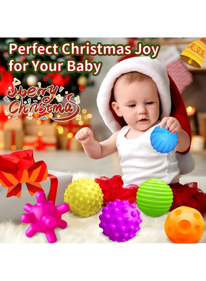 ROHSCE Baby Textured Multi Ball Set, 6pcs Colorful & Bright Child Touch Hand Ball Toy Infant Sensory Balls Massage Soft Ball, 6-12 Months Baby Learning Grasping Soft Sensory Toys for Kids Gift - Image 3