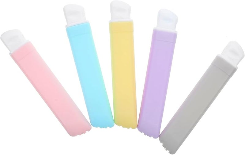 5Pcs Foldable Travel Toothbrush Set Soft Bristles Portable Macaron Colors - Image 1