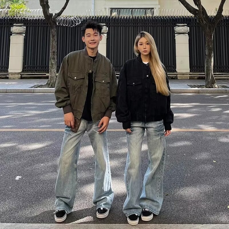 Unisex Classic Denim Jeans Loose Fit Daily Outdoor Wear - Image 4